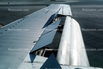 Lone Wing in Flight, Spoilers, Flaps, Air Brakes, Landing Configuration