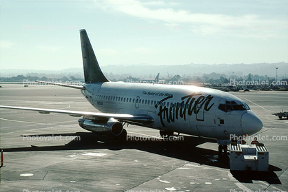 N212US, Boeing 737-201, Frontier Airlines FFT, 737-200 series, SFO, JT8D-9A, JT8D