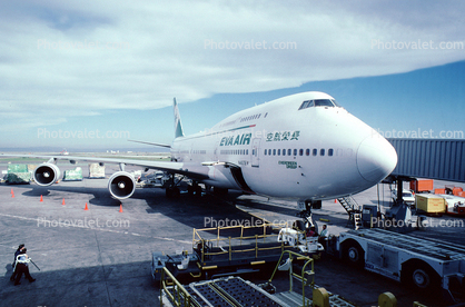 N407EV, Boeing 747-45E, San Francisco International Airport (SFO), Evergreen Group, CF6, 747-400 series, CF6-80C2B1F