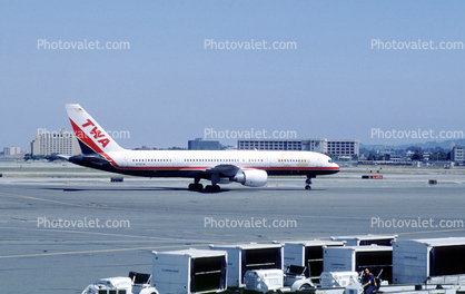 N710TW, Trans World Airlines TWA, Boeing 757-2Q8, San Francisco International Airport (SFO), May 1999, PW2000