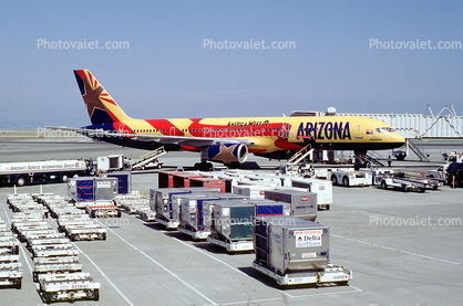 N901AW, Arizona, Boeing 757-2S7, America West Airlines AWE, "City of Tucson", 757-200 series, Rolls-Royce RB-211 Jet Engine