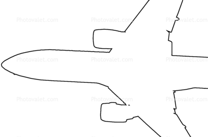 777 outline, line drawing, shape