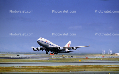 Air China, B-2443, Boeing 747-4J6, (SFO), 747-400 series, PW4056, PW4000