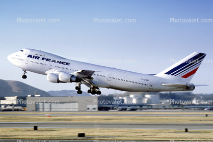F-GCBB, Boeing 747-228BM, San Francisco International Airport, (SFO), Air France AFR, 747-200 series, CF6-50E2, CF6