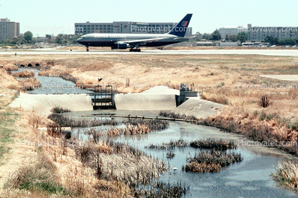 Water Run-off, stream, dam, San Francisco International Airport (SFO)