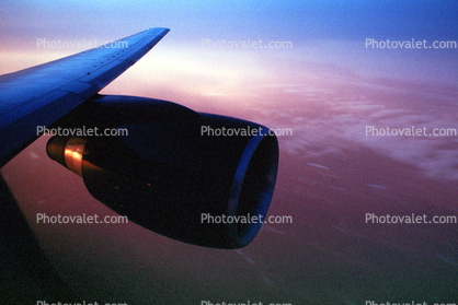 Jet Engine on a Lone Wing in Flight
