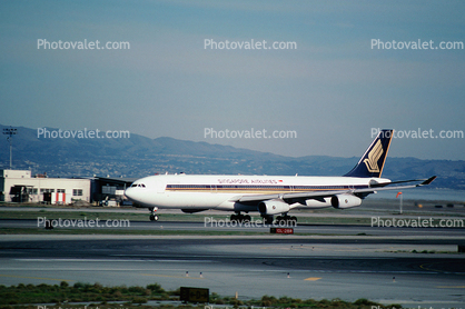 9V-SJO, Airbus A340-313X, Singapore Airlines SIA, San Francisco International Airport (SFO), CFM56-5C4, CFM56, A340-300 series, Celestar