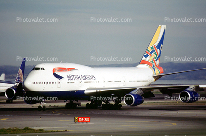 G-BYGB, British Airways BAW, Boeing 747-436, (SFO), RB211, 747-400 series, RB211-524G