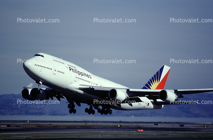 N754PR, Boeing 747-469, Philippine Airlines PAL, (SFO)
