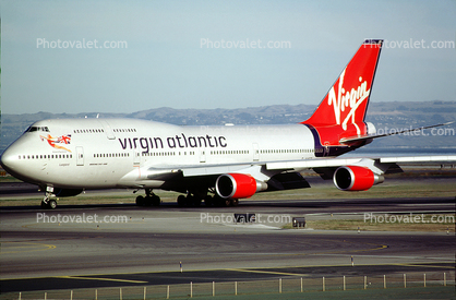 ?, Boeing 747-41R, Virgin Atlantic Airways, (SFO), 747-400 series, CF6, Ladybird, CF6-80C2B1F