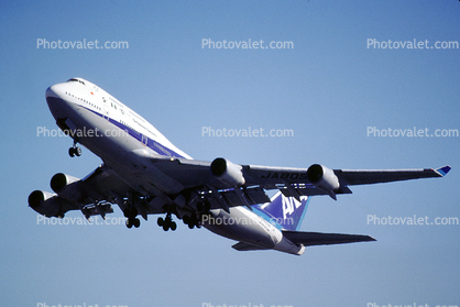 JA8099, Boeing 747-481D, All Nippon Airways, (SFO), 747-400 series, CF6, CF6-80C2B1F