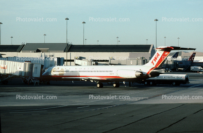 N9617R, Trans World Airlines TWA, McDonnell Douglas MD-83, (SFO), JT8D, JT8D-219