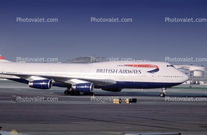 G-BYGB, Boeing 747-436, San Francisco International Airport (SFO), British Airways BAW, RB211-524G, RB211
