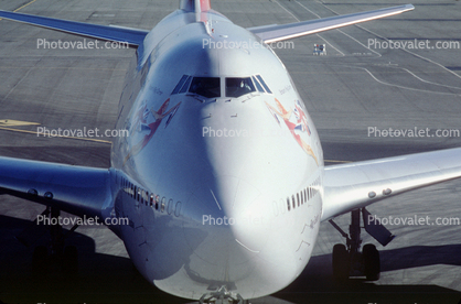 G-VXLG, Boeing 747-41R, Virgin Atlantic Airways, (SFO), "Ruby Tuesday", CF6, CF6-80C2B1F