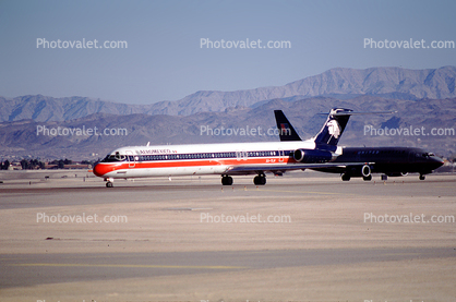 XA-TLH, McDonnell Douglas MD-83, Aeromexico, JT8D, McCarran International Airport, JT8D-219