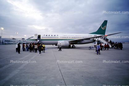 B-2589, Boeing 737-3W0, China Yunnan Airlines CYH, Kunming Airport, Yunnan, China, 737-300 series, CFM56-3C1, CFM56