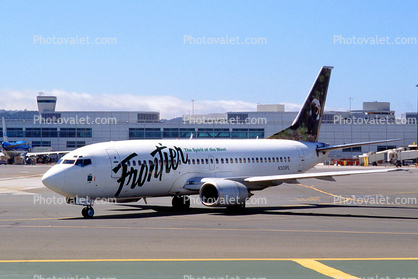 N303FL, Boeing 737-3M8, San Francisco International Airport (SFO), Frontier Airlines, CFM56-3B2, CFM56, 737-300 series