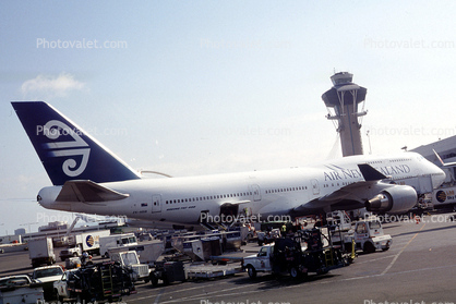 ZK-NBW, 747-400, Air New Zealand ANZ, Control Tower, BOEING 747-419BDSF, CF6, CF6-80C2B1F