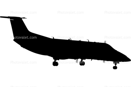 Embraer Brasilia EMB-120ER silhouette, logo, shape
