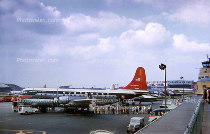 N74607, Northwest Orient Airlines, Boeing 377-10-30, Stratocruiser, shipset-707