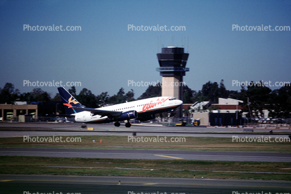 N738AL, Boeing 737-73A, Next Gen, 737-700 series, Santa Ana International Airport, SNA, Control Tower, Taking-off