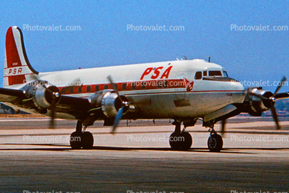 PSA, Pacific Southwest Airlines, Douglas DC-4, N30068, 1950s