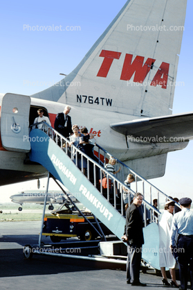 N764TW, Trans World Airlines TWA, Boeing 707-331, JT4A-3&5, JT4A, September 1971, 1970s