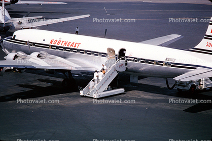 N93121, Northeast Airlines, Douglas DC-6B, R-2800, 1950s