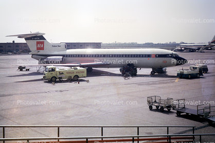 G-AVFH, HS121 Hawker Siddeley Trident 2E, Michelangelo Airport, Rome, Italy, 1950s
