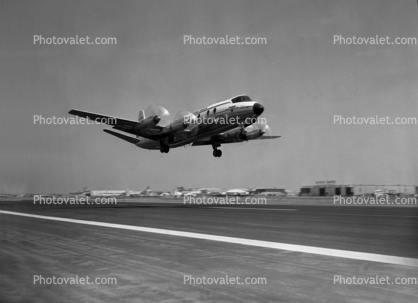 Vickers Viscount Taking-off, Continental Airlines COA, 1950s