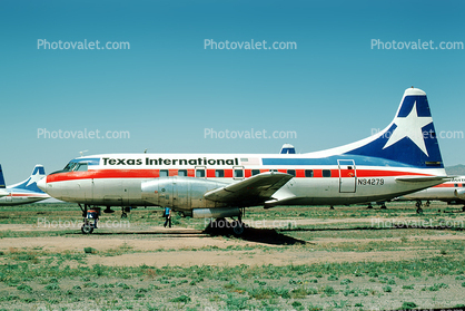 Texas International Airlines TIA, N94279, Convair CV-600, 1950s