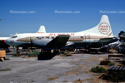 N51331, Golden Nugget Service, Alsaka Airlines, Convair 240-0, CV-240 series, 1950s