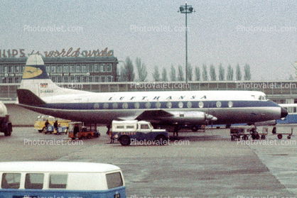 D-ANAB, Lufthansa, Vickers 814 Viscount, Amsterdam, Holland, March 1965, 1960s