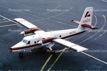 N107AC, Allegheny Commuter, De Havilland DHC-6-300 Twin Otter, PT6A-27, PT6A