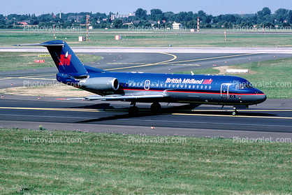 G-BVTG, British Midland, Fokker F28-0070, Twin Engine Jet, F-28