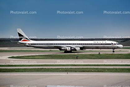 N1304L, Delta Fanjet, McDonnell Douglas DC-8-61, Delta Air Lines, JT3D, May 1982, JT3D-3B, 1980s