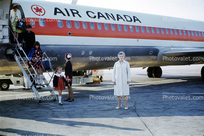 Woman, Female, Douglas DC-8, Air Canada ACA, 1970s