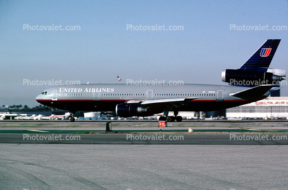N1843U, United Airlines UAL, Douglas DC-10-10, CF6-6K, CF6