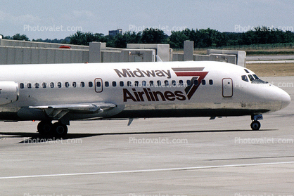 N1060T, Midway Airlines MDW, Douglas DC-9-15, JT8D, JT8D-7B