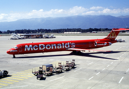 HB-IUH, McDonalds, Fast Food, Junk Food, Unhealthy, KLM Airlines, McDonnell Douglas MD-81, JT8D-217, JT8D