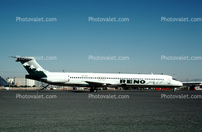N875RA, Reno Air ROA, McDonnell Douglas MD-83, JT8D, JT8D-219