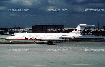 N953N, Republic Airlines, Douglas DC-9-31, JT8D