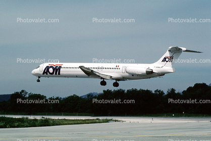 F-GRMH, AOM French Airlines, McDonnell Douglas MD-83, JT8D, Landing, JT8D-219