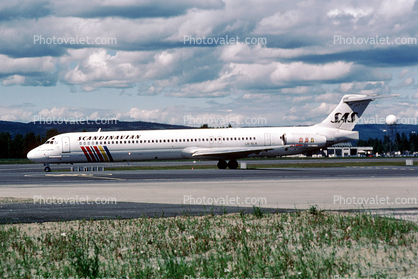 LN-RLR, Scandinavian Airline System, McDonnell Douglas MD-82, JT8D-217C, JT8D