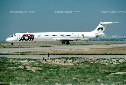F-GRMC, AOM French Airlines, McDonnell Douglas MD-83, JT8D, JT8D-219