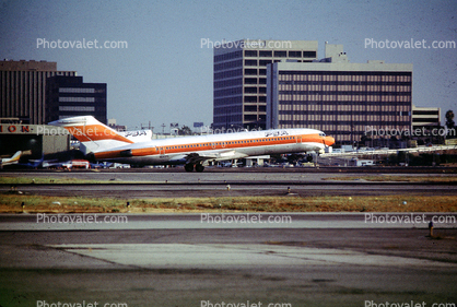 N547PS, Boeing 727-214, PSA, Pacific Southwest Airlines, Taking-off, JT8D, JT8D-7B, 727-200 series