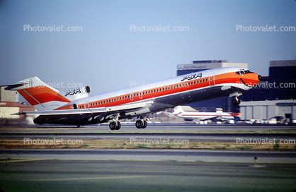 N555PS, PSA, Boeing 727, Taking-off, Smileliner