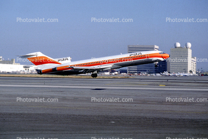 N791L, Boeing 727-2Q8, PSA, Pacific Southwest Airlines, Taking-off, 727-200 series
