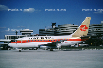 N407PE, Boeing 737-130, Continental Airlines COA, 737-100 series, JT8D-7A, JT8D
