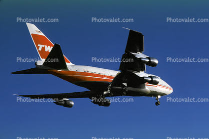 N57203, Trans World Airlines TWA, Boeing 747-SP31, 747SP series, JT9D-7A, JT9D